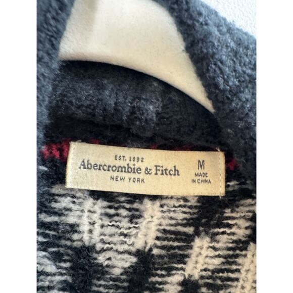 A&F Wool Blend Aztec Shawl Neck Oversized Cardigan *Flaw Southwestern Cozy M - Picture 4 of 10